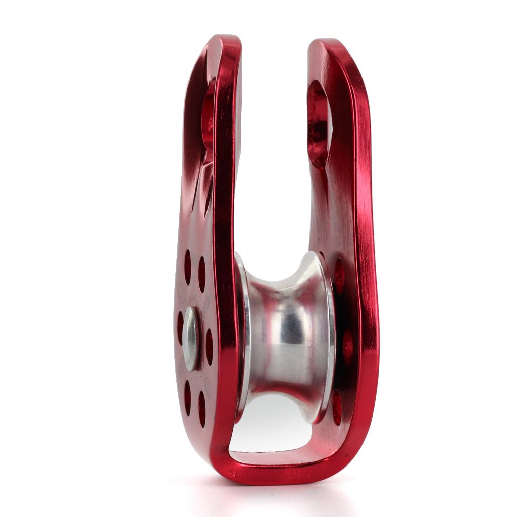 Outdoor Sport Climbing Gear - Rock Tree Kletterseil-Riemenscheibe 20KN Festmontierte Einzelrad-Aluminium-Ausrüstung