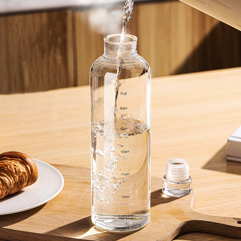 500/750/1000ml Glas-Sportwasse – Outdoor Sport Glass Water Bottle Bewertung und Preis